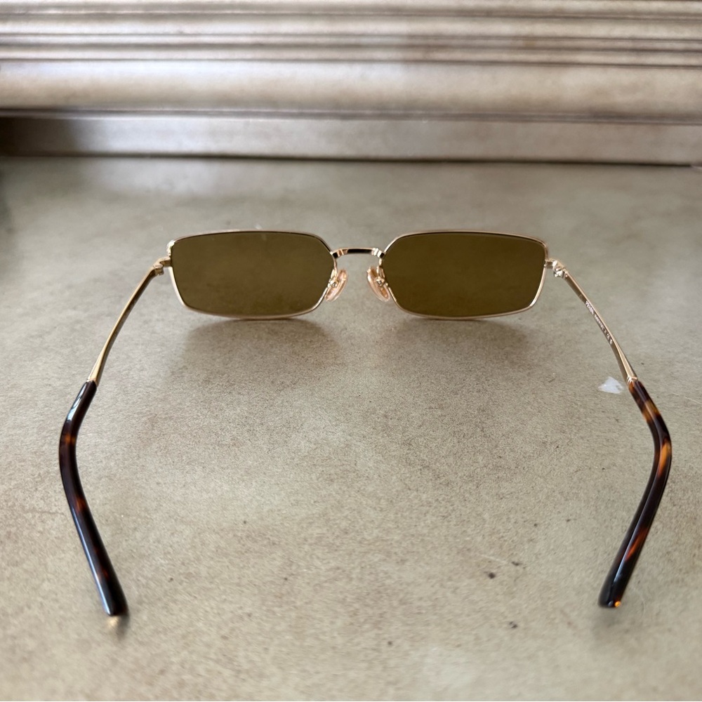 Prada Gold Frame Sunglasses with Brown Lenses - Picture 5 of 10